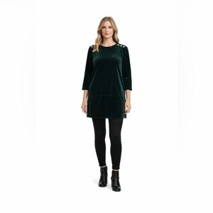 Lauren Ralph Lauren Green Velveteen Embellished Pullover Top XXL